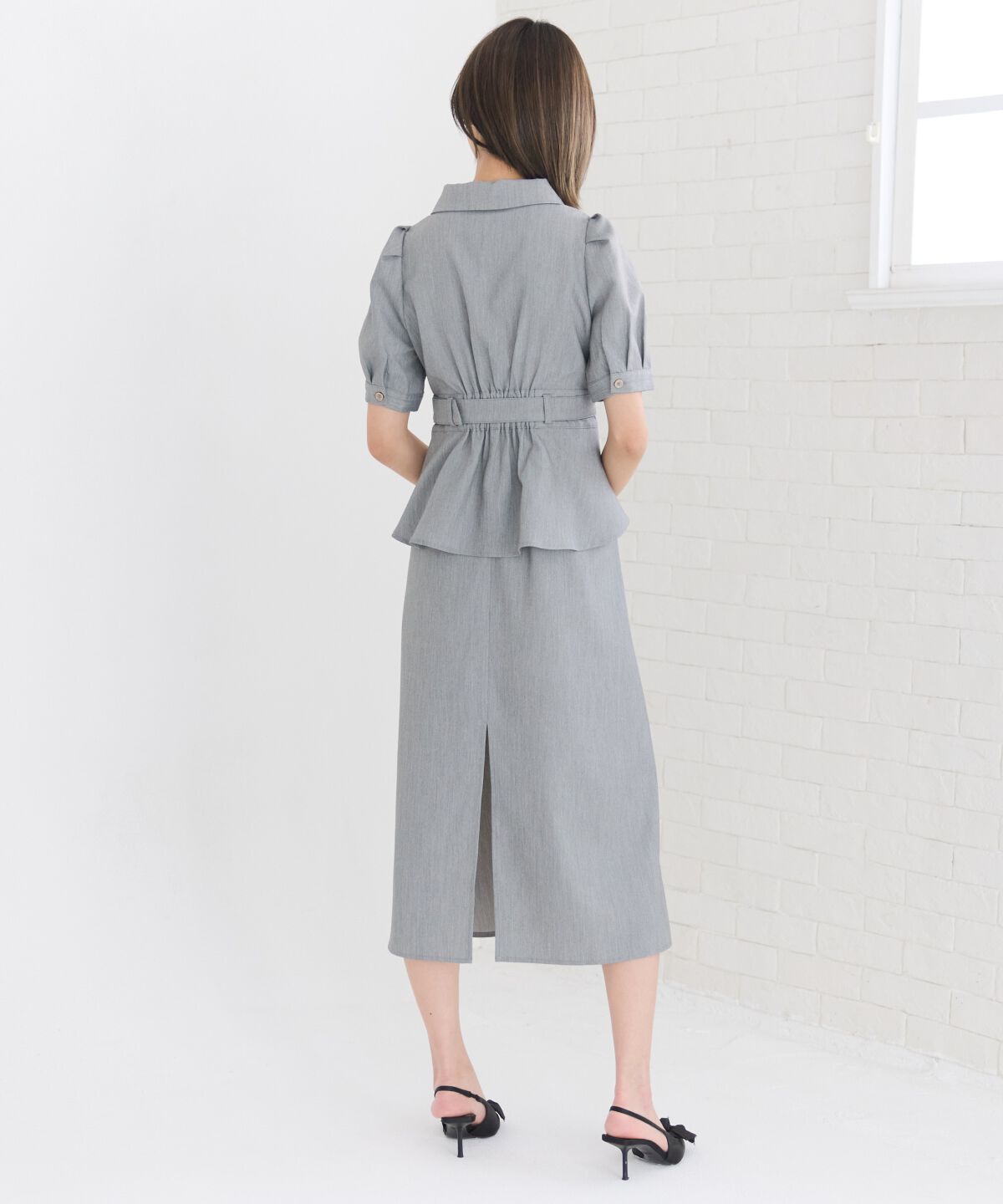 REDYAZEL「ペプラムシャツワンピース」|ワンピース|