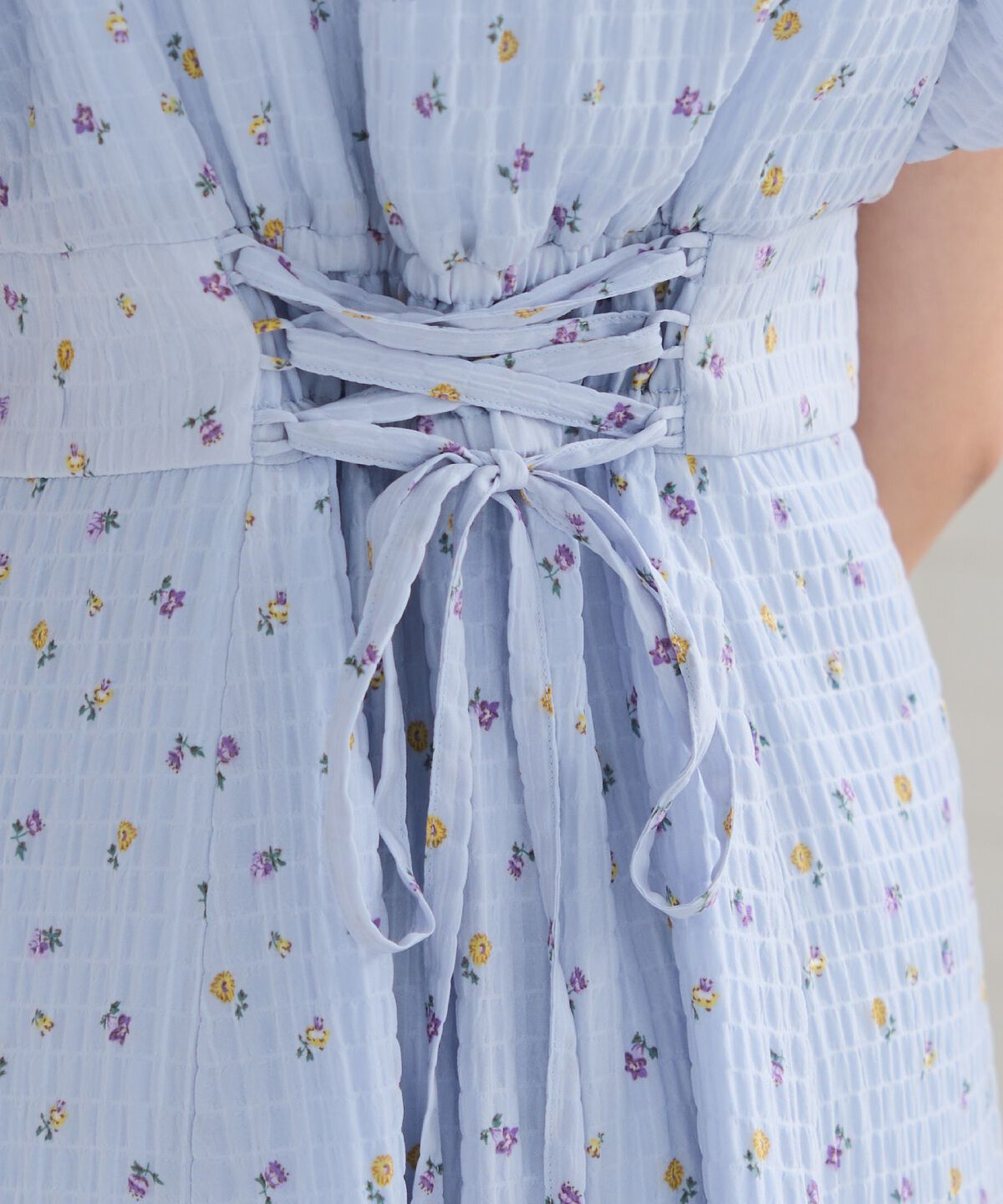 REDYAZEL「フラワープリントバルーンスリーブワンピース」|ワンピース|