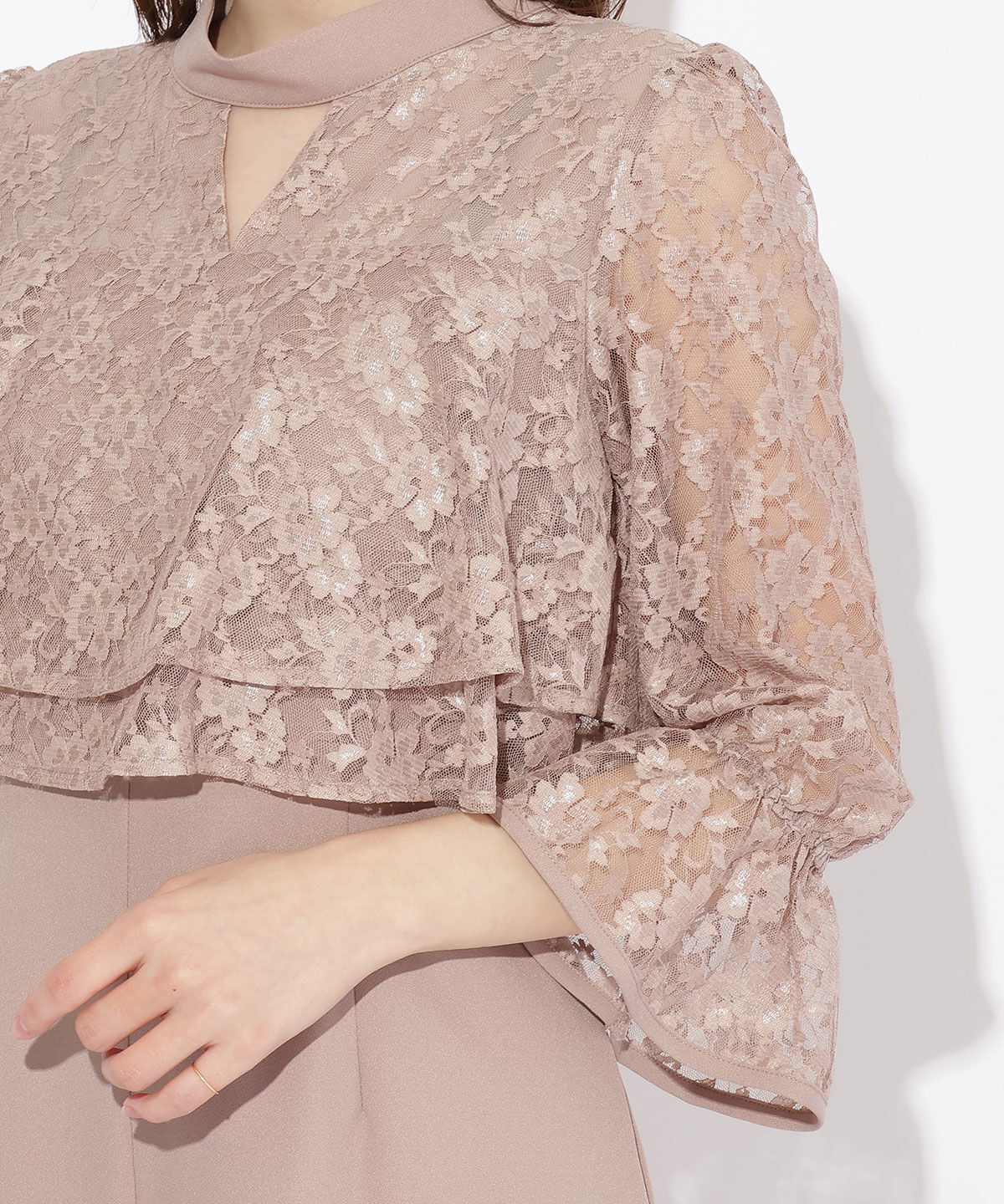 WILLSELECTION「レースレイヤードオールインワン」|ドレス|