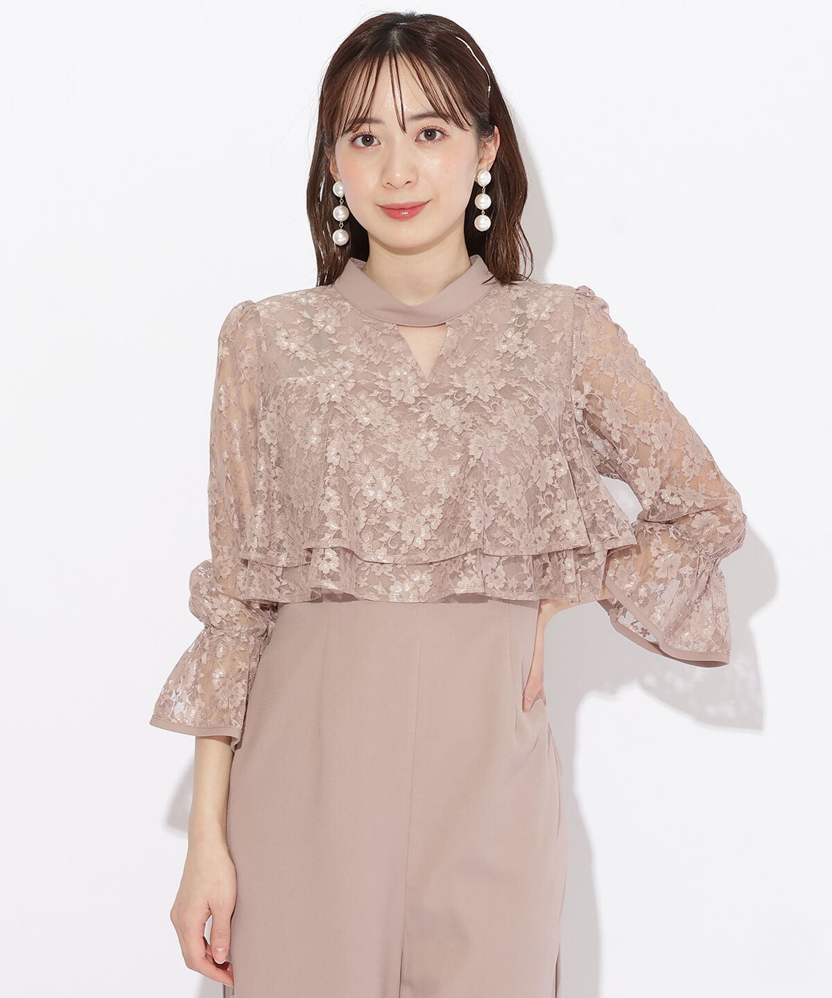 WILLSELECTION「レースレイヤードオールインワン」|ドレス|