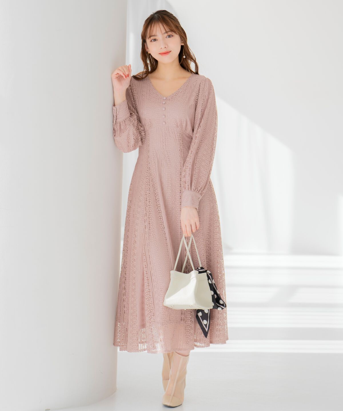 WILLSELECTION「レースフレアワンピース」|ワンピース|