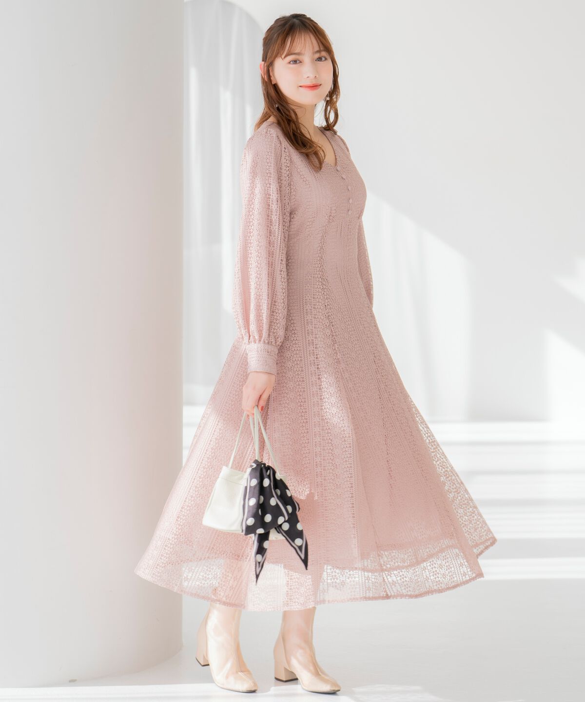 WILLSELECTION「レースフレアワンピース」|ワンピース|