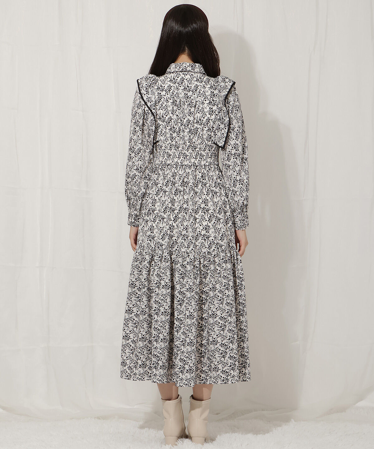 WILLSELECTION「ティアード切り替えパイピングフリルワンピース」|ワンピース|