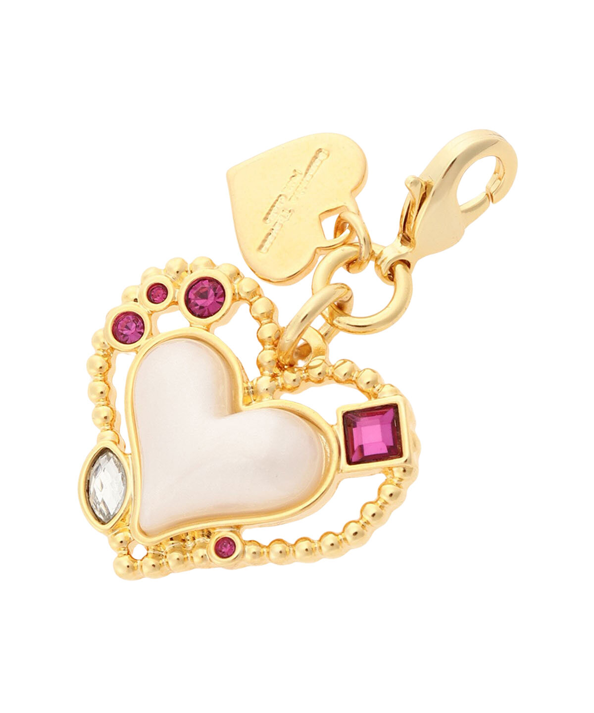 Samantha Thavasa Petit Choice「ホワイトハートファスナーチャーム」|チャーム・キーホルダー|ﾚｯﾄﾞﾊﾟｰﾌﾟﾙ