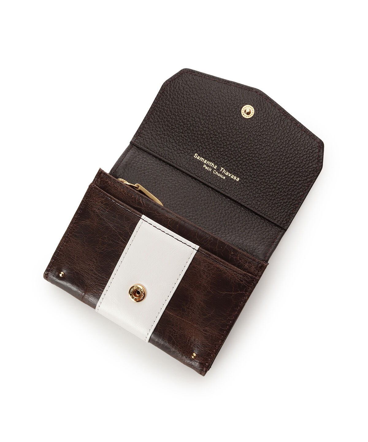 Samantha Thavasa Petit Choice「バイカラープルアップレザー マルチケース」|コインケース|