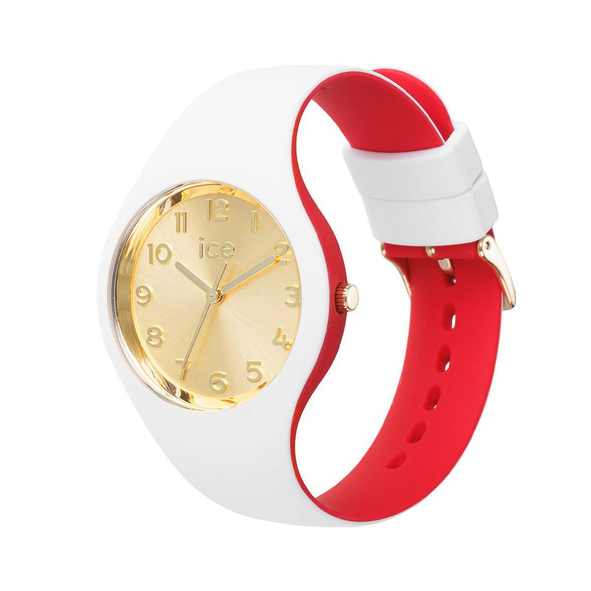 ICE-WATCH「〈ICE-WATCH(ｱｲｽｳｫｯﾁ)〉ICE loulou　ﾎﾜｲﾄｺﾞｰﾙﾄﾞｼｯｸ ｽﾓｰﾙ」|腕時計|