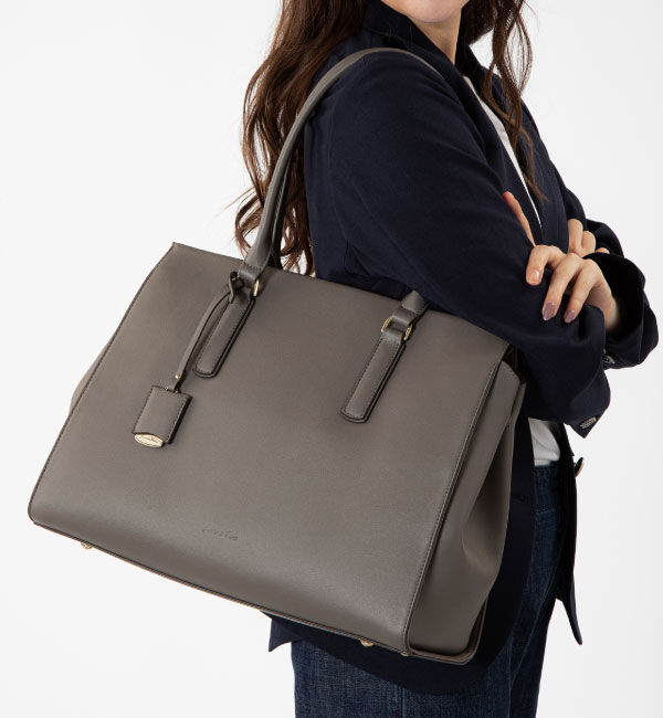 Jewelna Rose「Jewelna Rose OLバッグ エト トートバッグ 横型 A4サイズ 13.3インチPC収納 11931」|トートバッグ|グレージュ