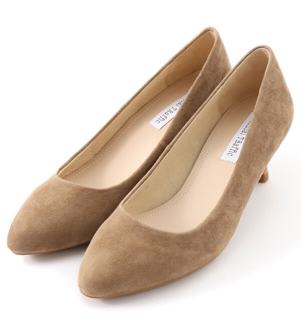 ORiental TRaffic「【アウトレット価格】本革スエードミドルヒールパンプス/R-6003」|パンプス|BEIGE
