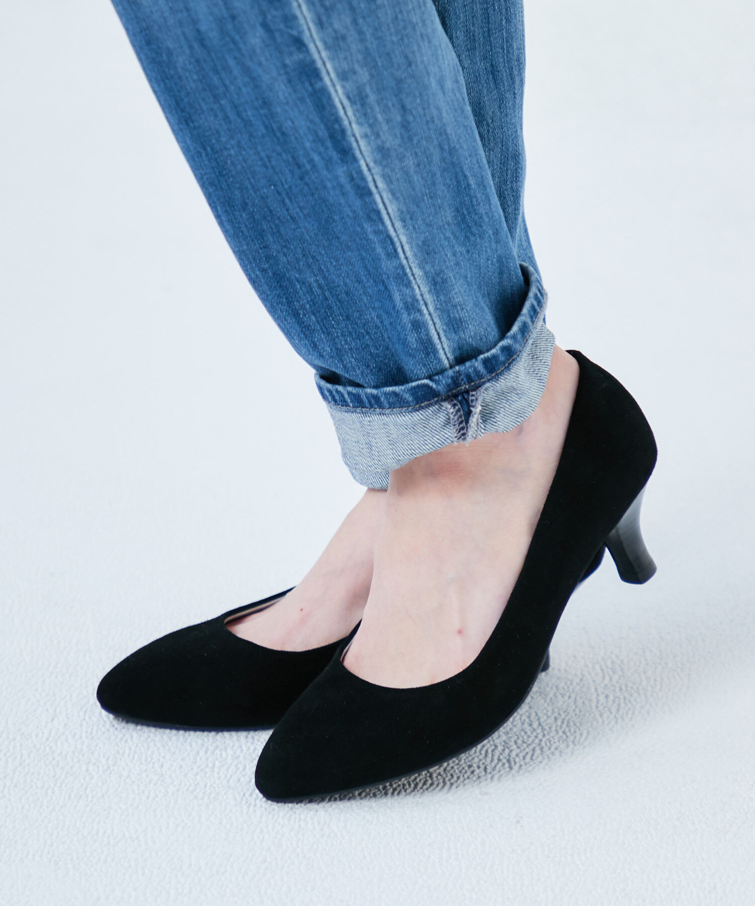 ORiental TRaffic「【アウトレット価格】本革スエードミドルヒールパンプス/R-6003」|パンプス|