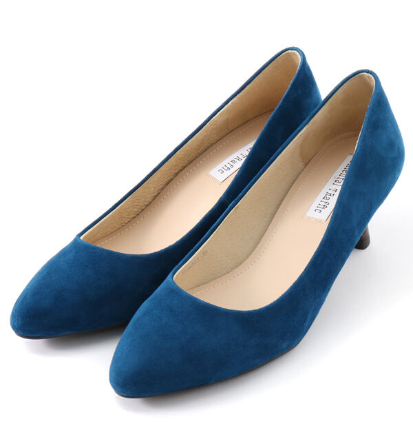 ORiental TRaffic「【アウトレット価格】本革スエードミドルヒールパンプス/R-6003」|パンプス|BLUE