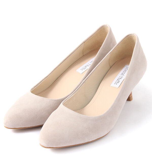 ORiental TRaffic「【アウトレット価格】本革スエードミドルヒールパンプス/R-6003」|パンプス|GREY