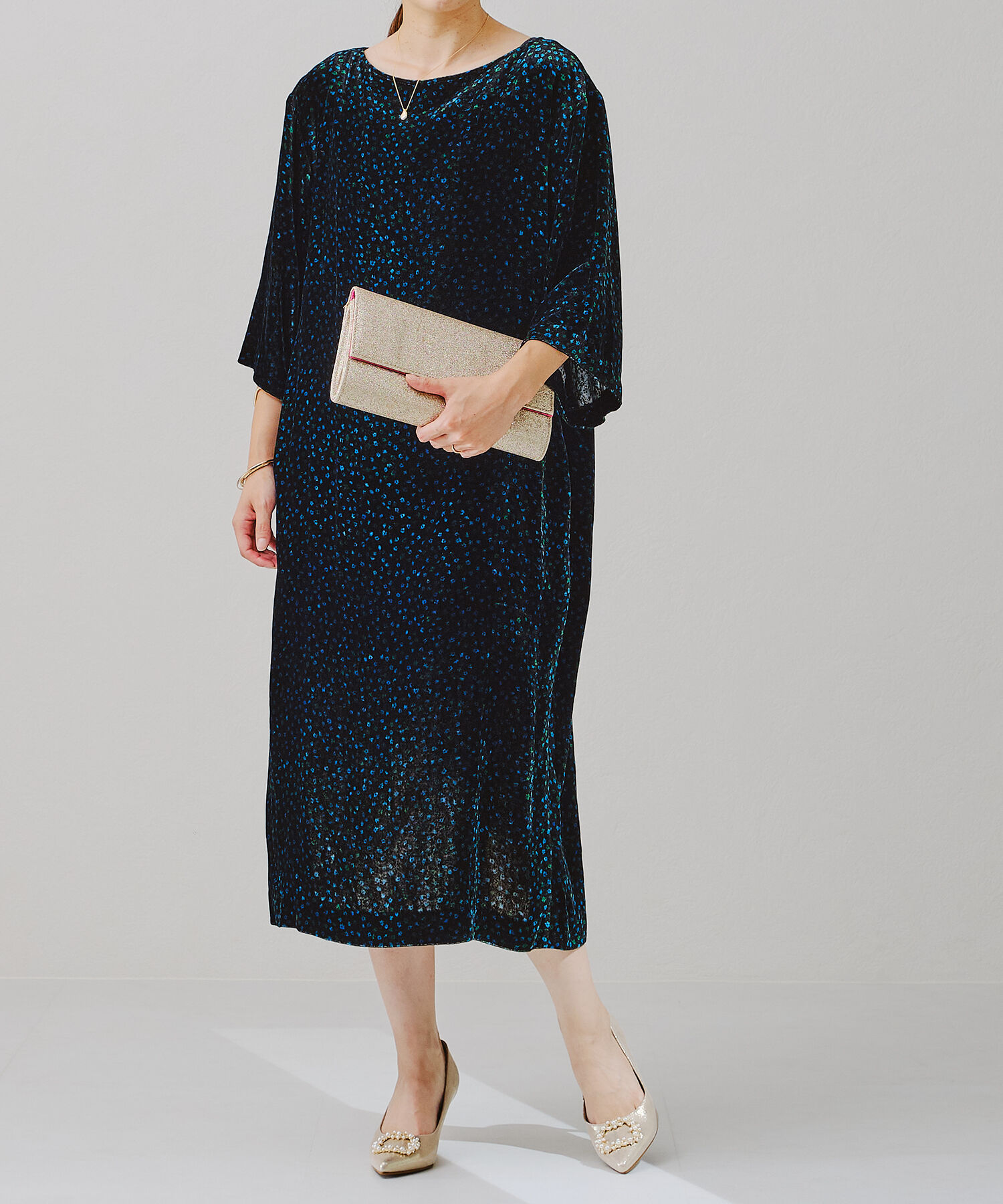 ORiental TRaffic「【オケージョン】パールバックルヒールパンプス/R-2016 パーティー 結婚式 ヒール7cm 人気」|パンプス|