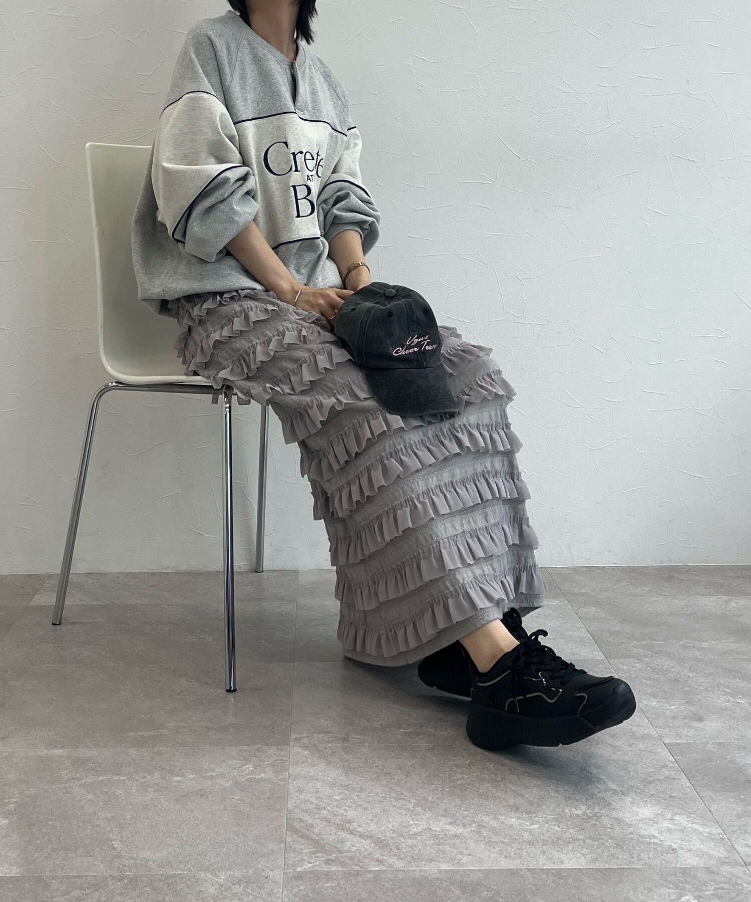 ORiental TRaffic「【トレンド】メタリックライン厚底スニーカー/OT3727」|スニーカー|