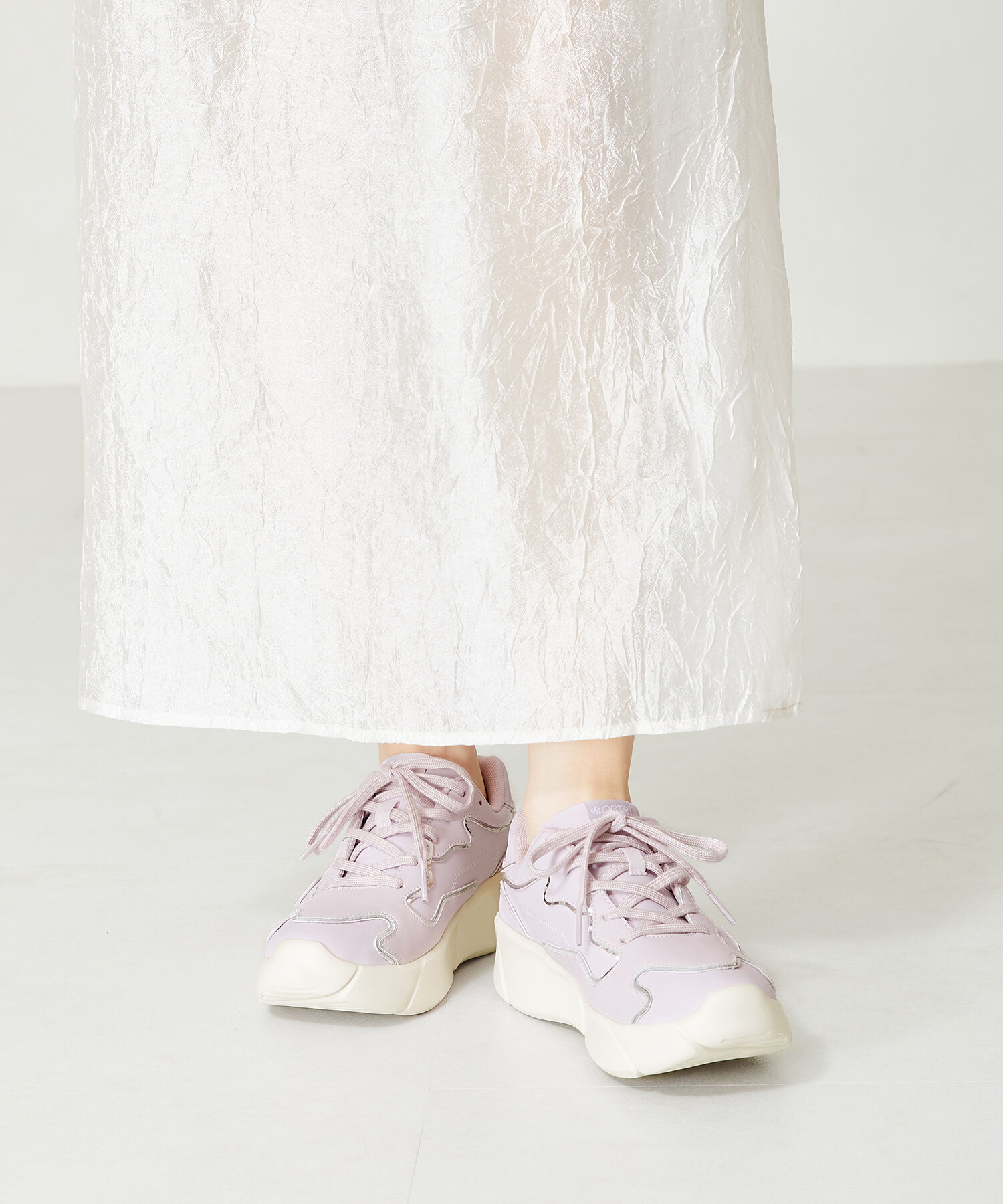 ORiental TRaffic「【トレンド】メタリックライン厚底スニーカー/OT3727」|スニーカー|PURPLE