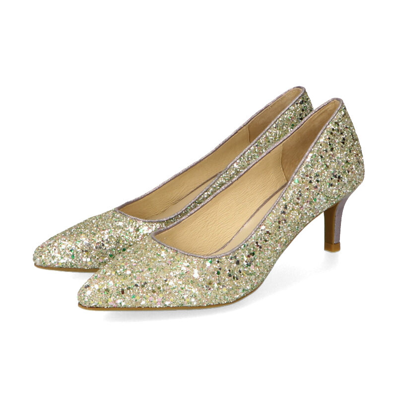 ORiental TRaffic「【オケージョン】ポインテッドトゥグリッターパンプス/R-2018 結婚式 パーティー 二次会」|パンプス|