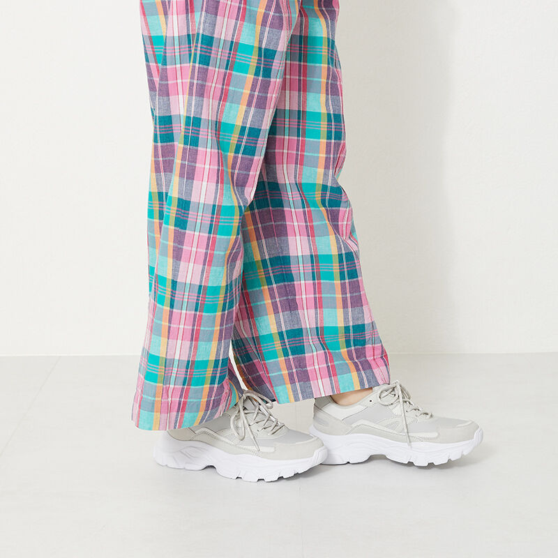 ORiental TRaffic「【アウトレット価格】ストライプシューレース厚底スニーカー/OT3728」|スニーカー|