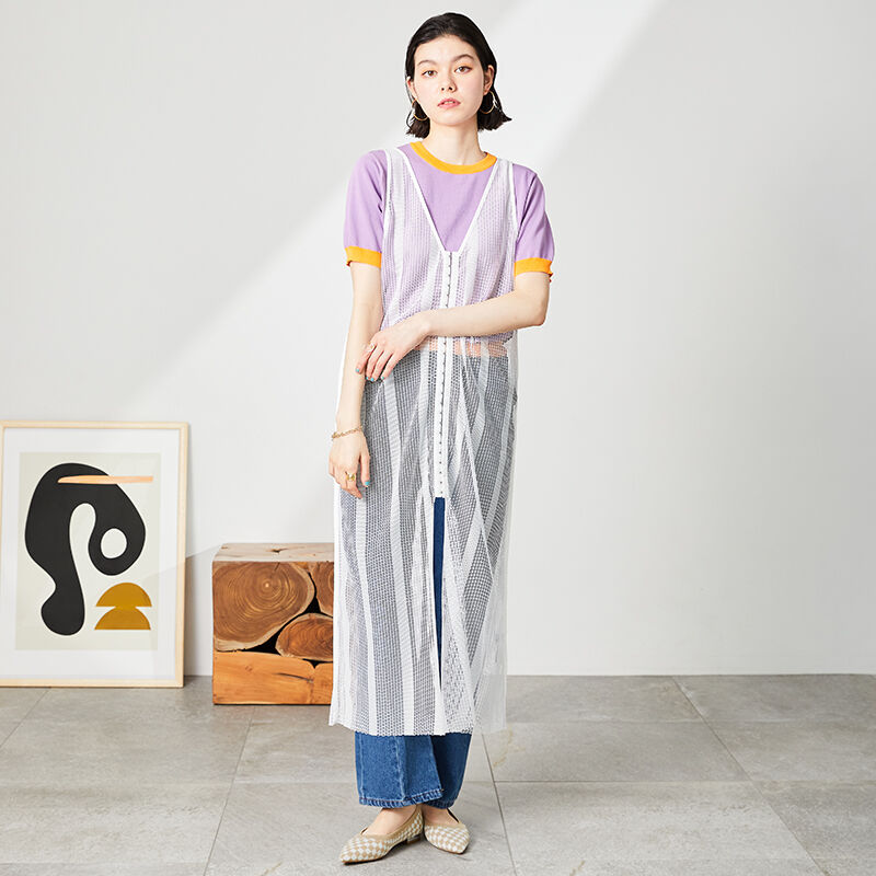 ORiental TRaffic「【アウトレット価格】ポインテッドトゥニットパンプス/31127 フラット ニット ポインテッドトゥ 人気」|パンプス|