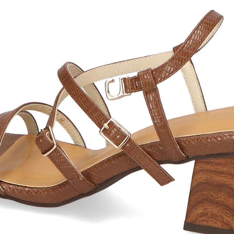 ORiental TRaffic「【アウトレット価格】スクエアトゥ型押しストラップサンダル/31227 サンダル カジュアル 人気 トレンド」|サンダル|