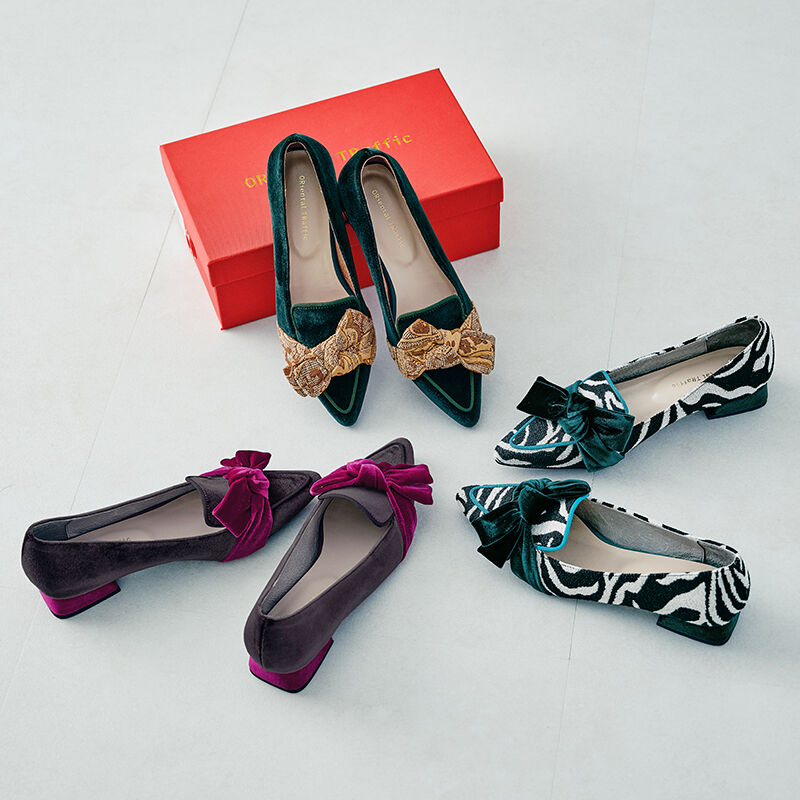 ORiental TRaffic「ベロアリボンオペラパンプス/31305」|パンプス|PURPLE