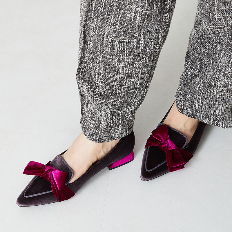 ORiental TRaffic「ベロアリボンオペラパンプス/31305」|パンプス|