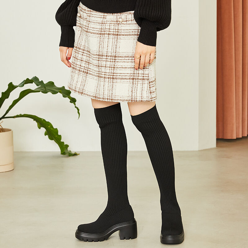 ORiental TRaffic「厚底ソックスニーハイブーツ/31513」|ロングブーツ|