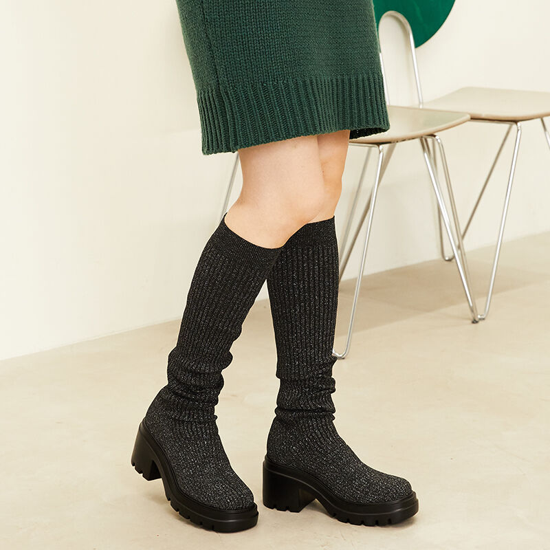 ORiental TRaffic「厚底ソックスニーハイブーツ/31513」|ロングブーツ|