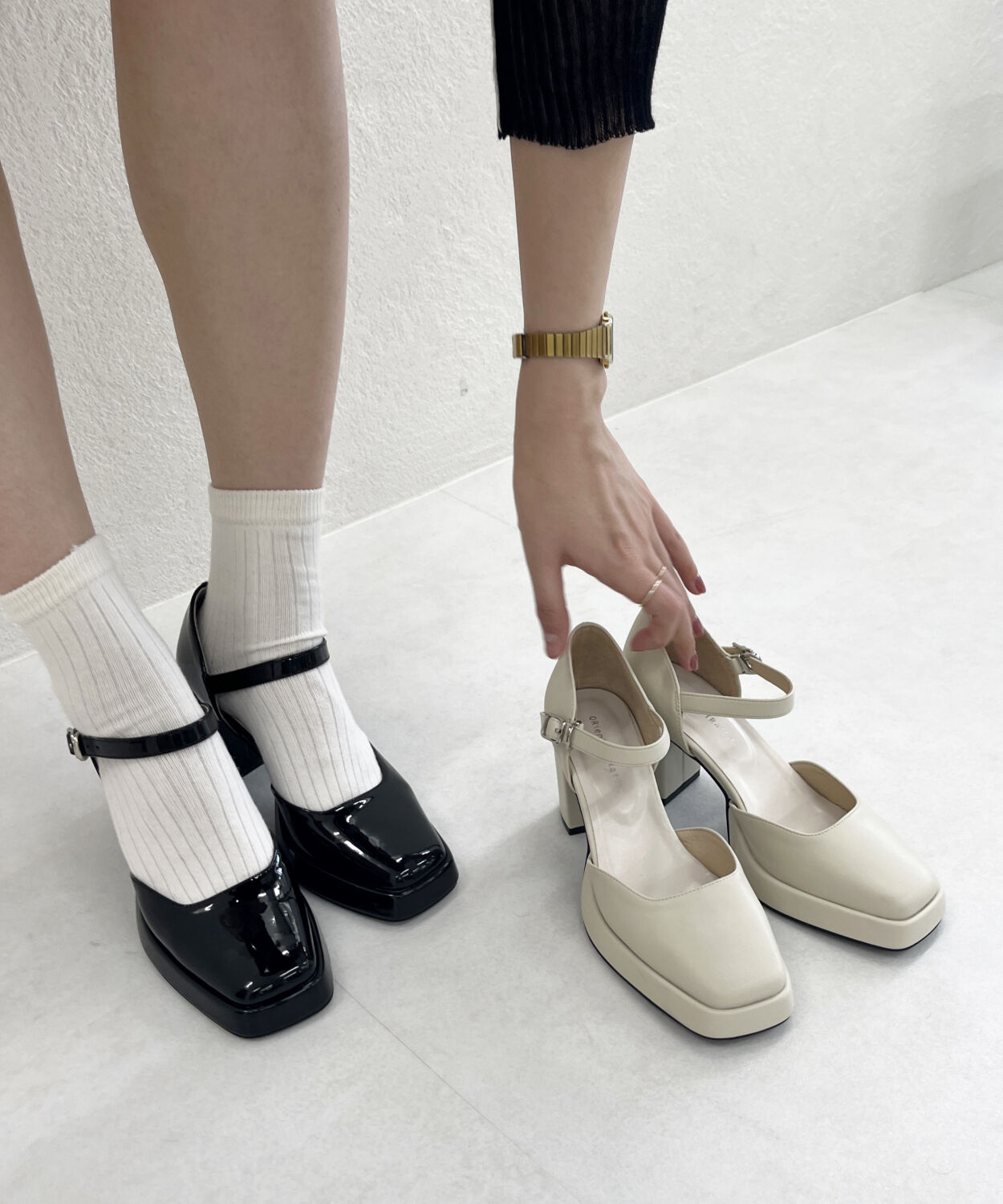 ORiental TRaffic「フレアソールセパレートパンプス/41111」|パンプス|BLACK