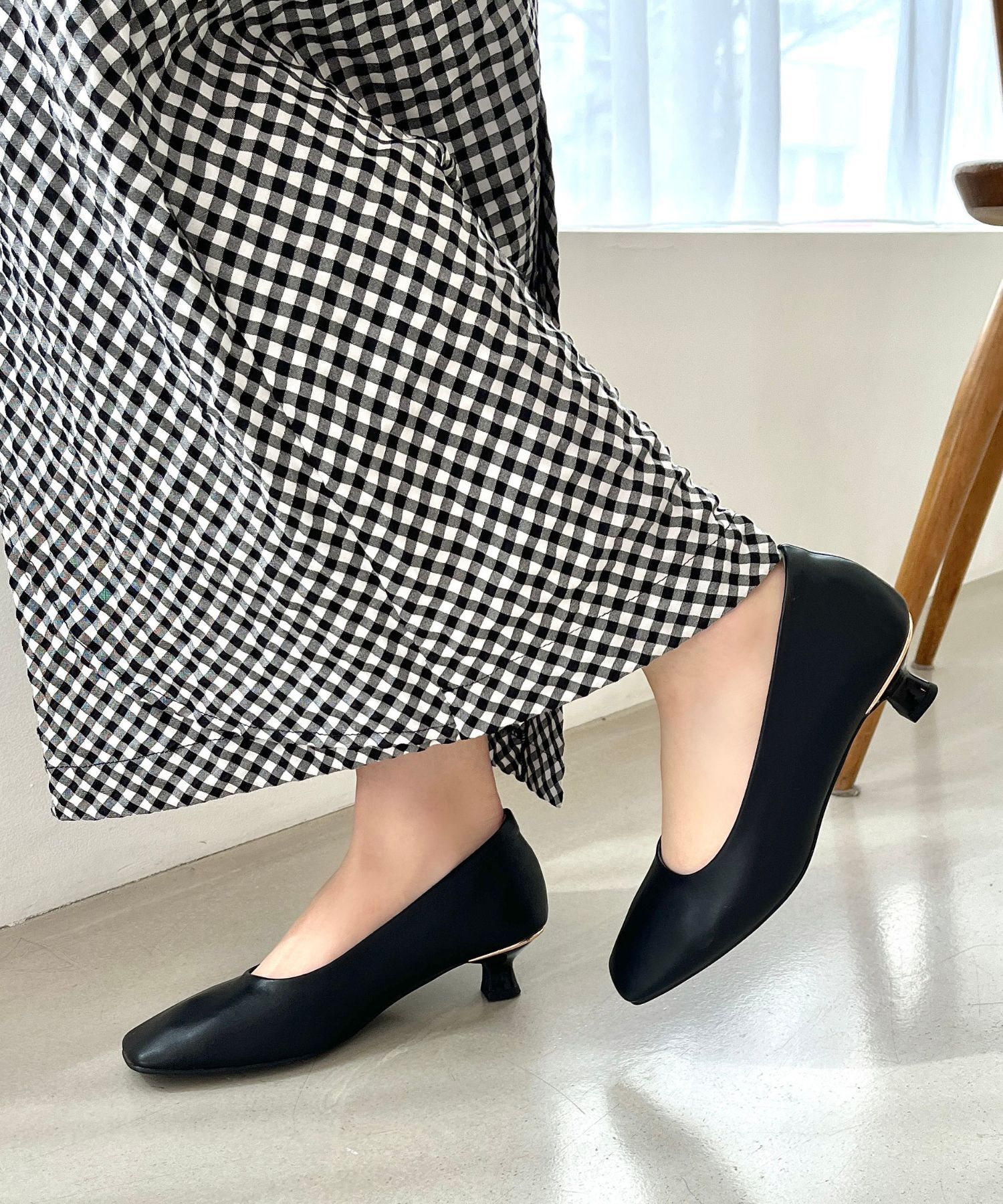 WA Oriental TRaffic「【アウトレット価格】スクエアトゥラインヒールパンプス/42109」|パンプス|