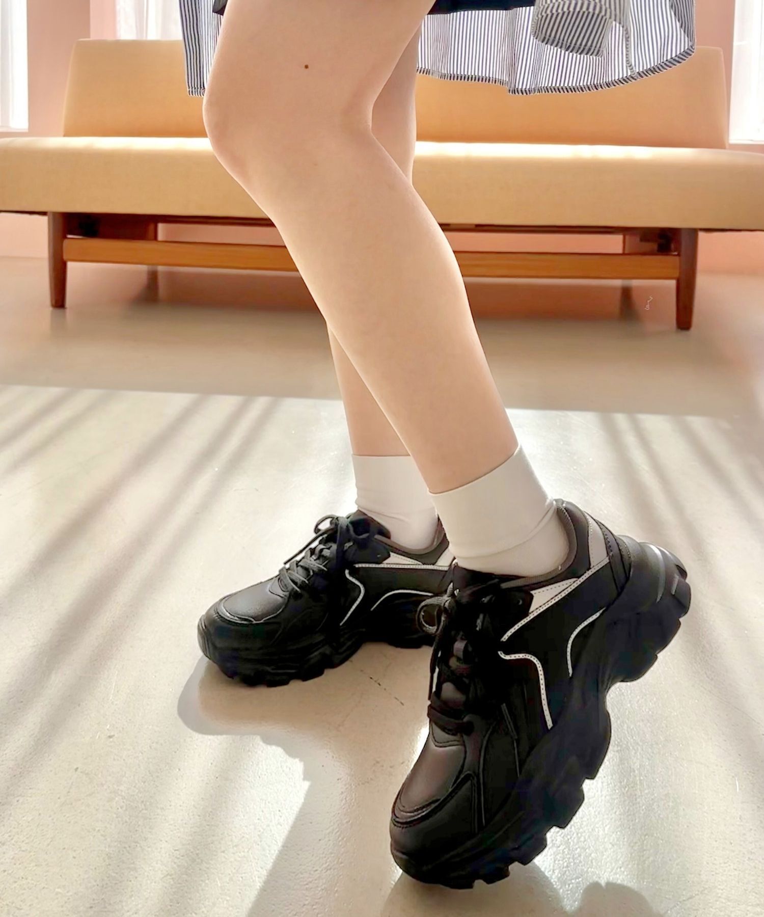 ORiental TRaffic「配色パーツ厚底スニーカー/OT3733」|スニーカー|