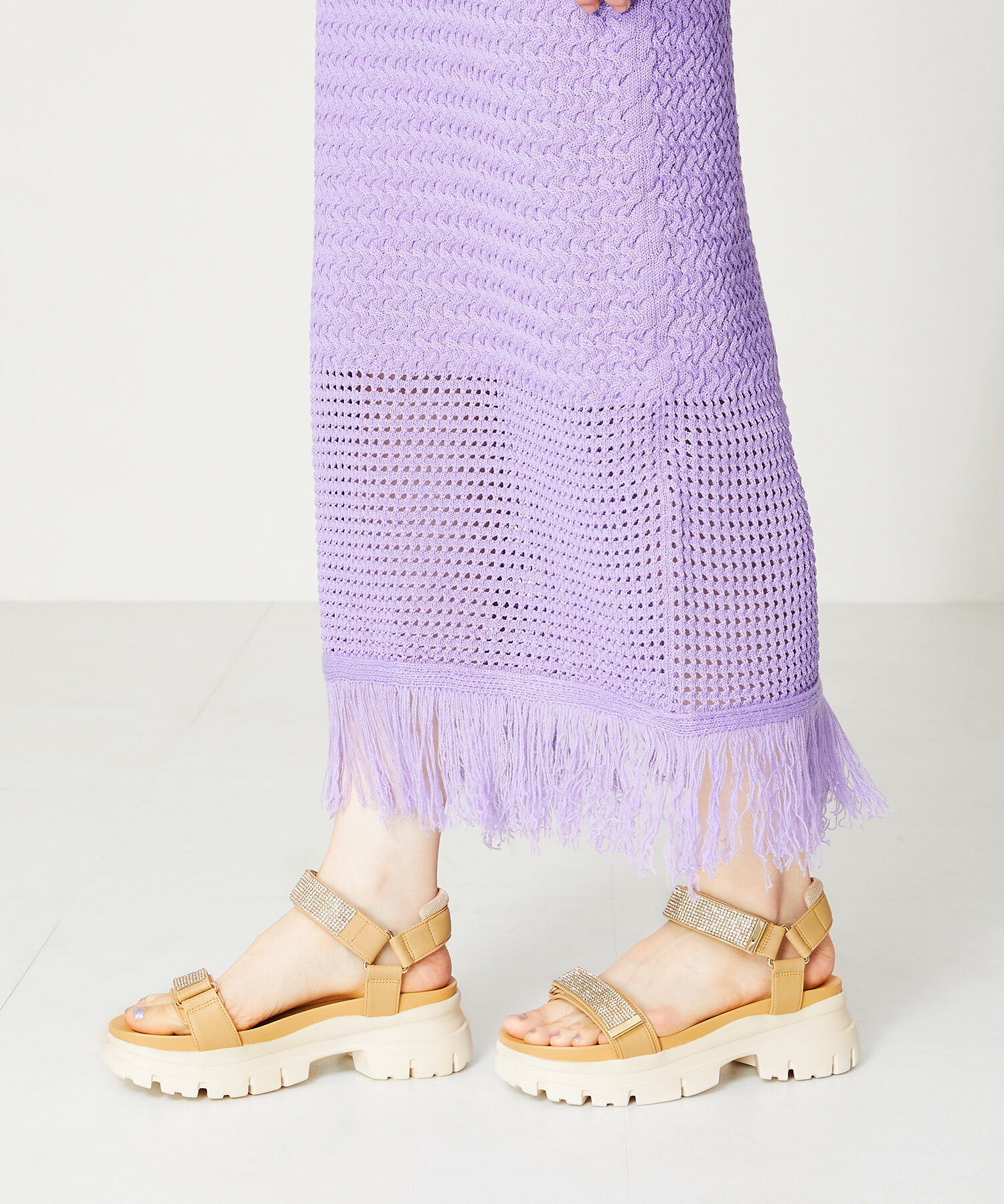 ORiental TRaffic「【定番】ビジューストラップスポーツサンダル/41220 スポサン 人気 トレンド 売れてる」|サンダル|