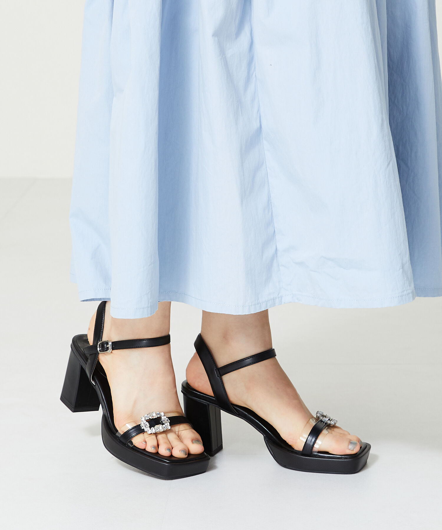 ORiental TRaffic「ビジューストラップヒールサンダル/41213」|サンダル|