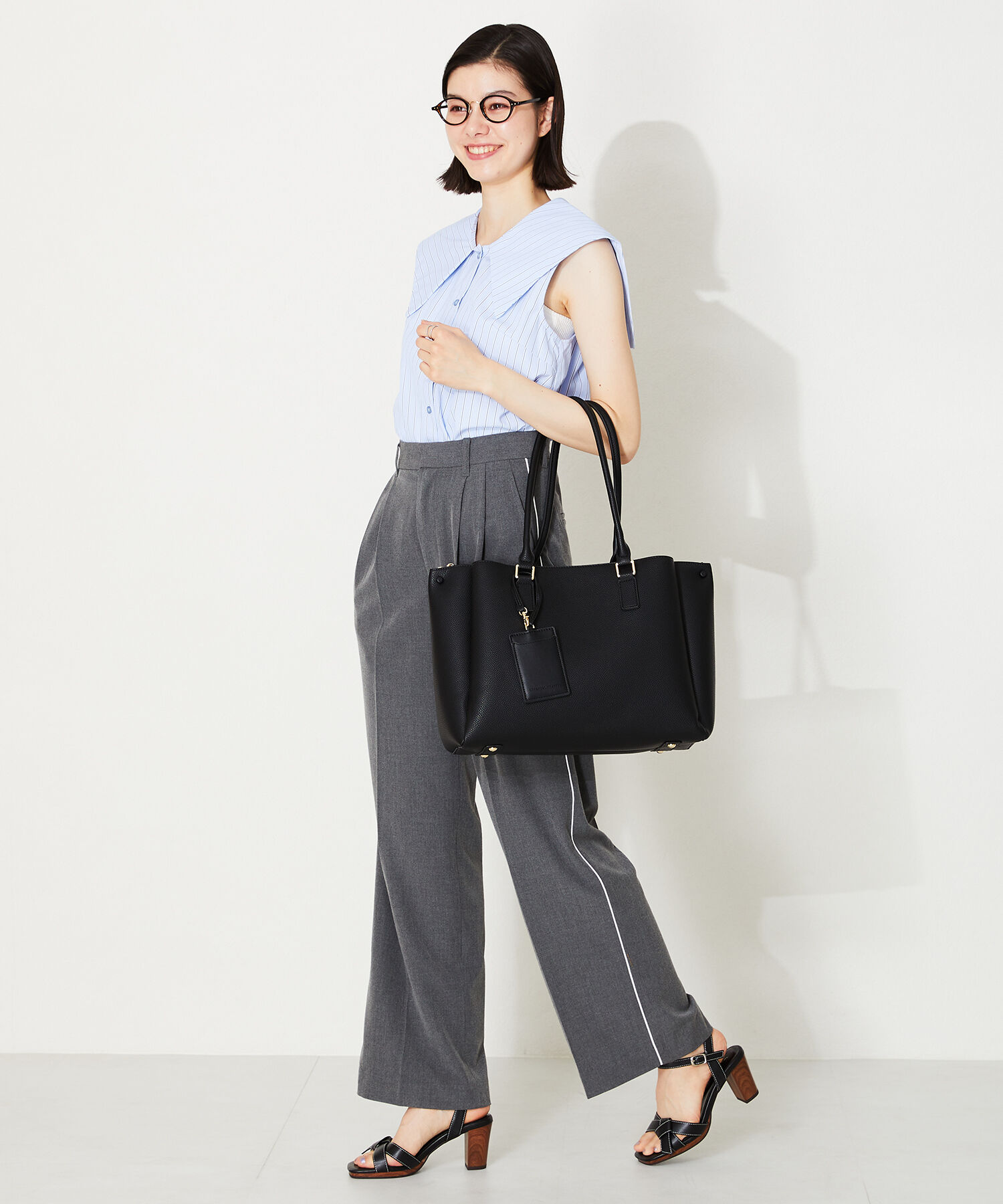 ORiental TRaffic「【アウトレット価格】ウッドヒールリボンサンダル/41221 サンダル トレンド　人気」|サンダル|