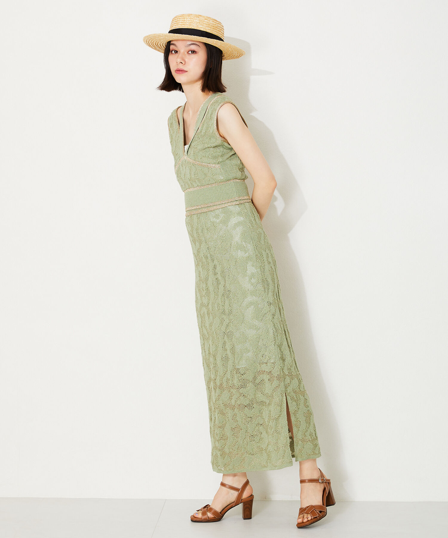 ORiental TRaffic「【アウトレット価格】ウッドヒールリボンサンダル/41221 サンダル トレンド　人気」|サンダル|