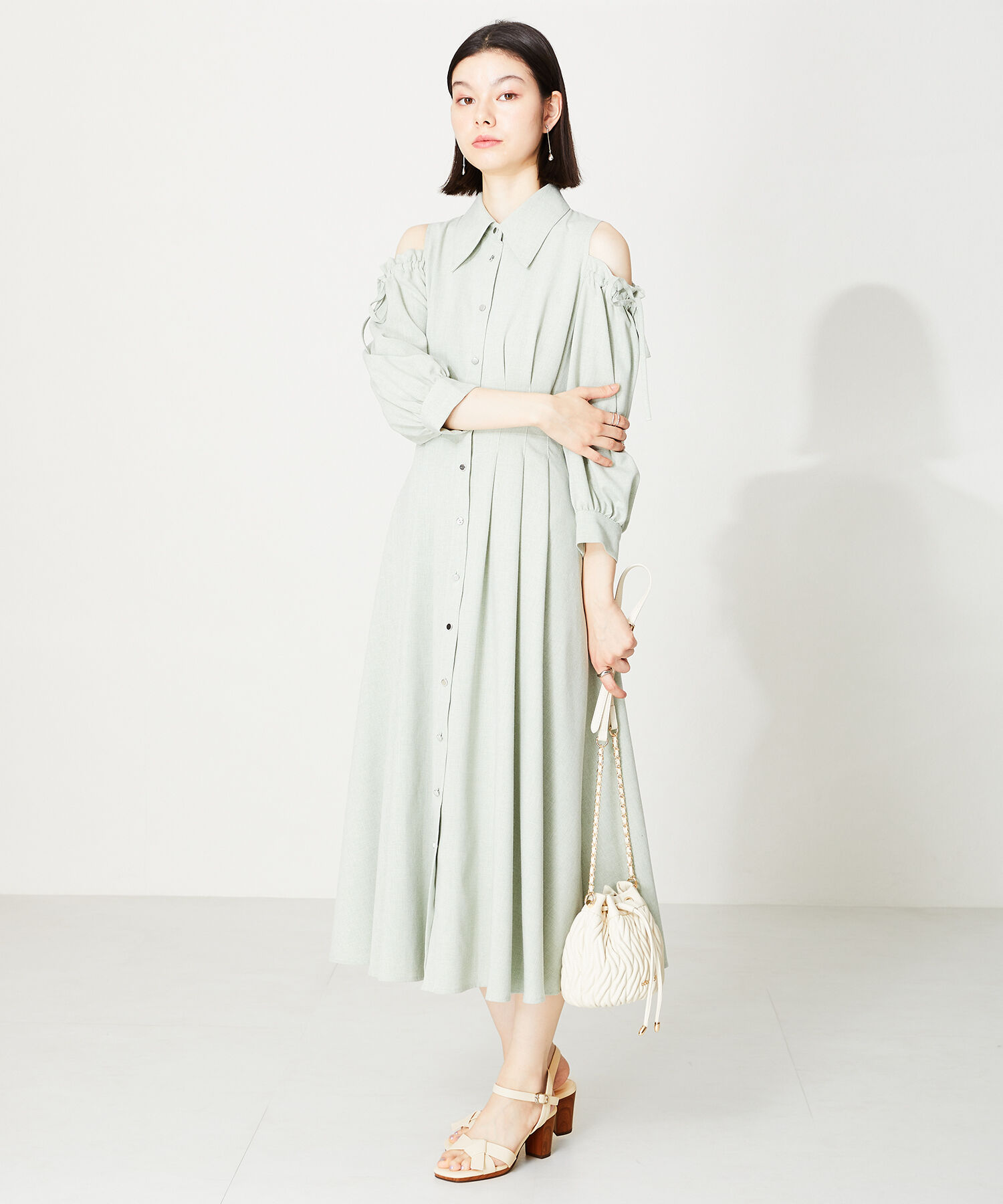 ORiental TRaffic「【アウトレット価格】ウッドヒールリボンサンダル/41221 サンダル トレンド　人気」|サンダル|