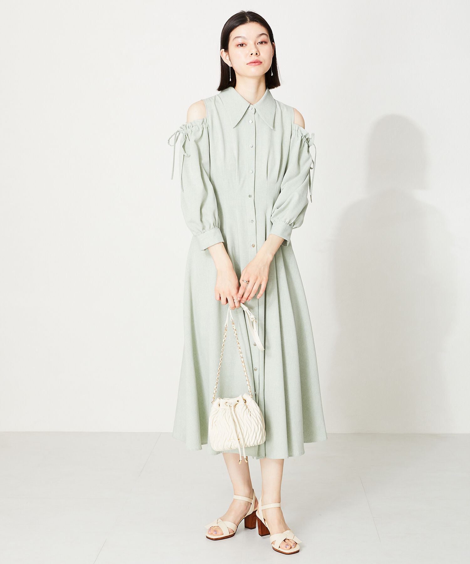 ORiental TRaffic「【アウトレット価格】ウッドヒールリボンサンダル/41221 サンダル トレンド　人気」|サンダル|