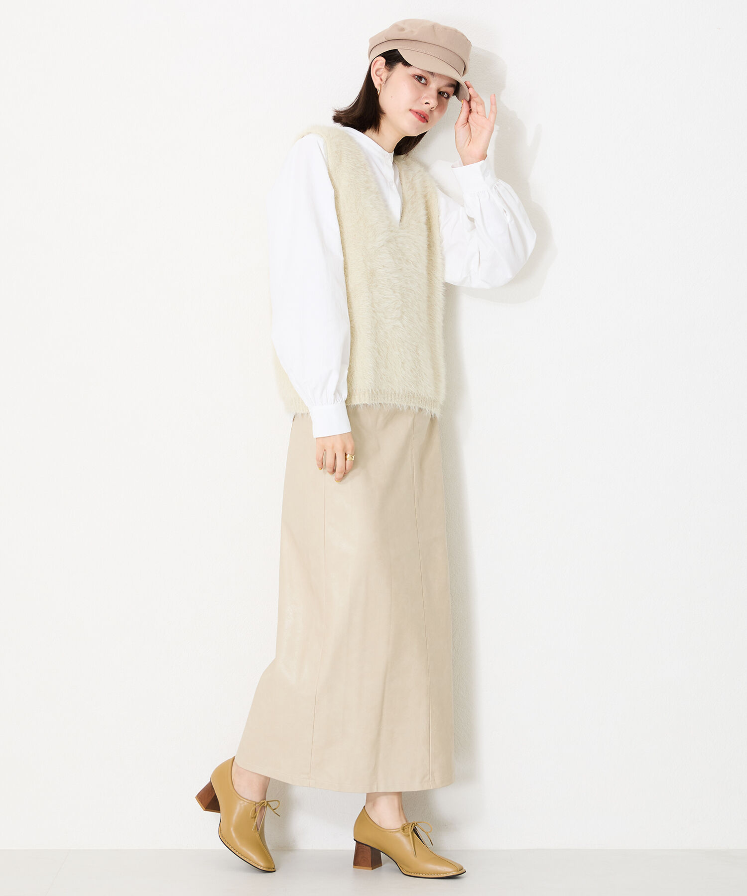 ORiental TRaffic「●2024秋冬新作●ウッドヒール甲深パンプス/41307」|パンプス|