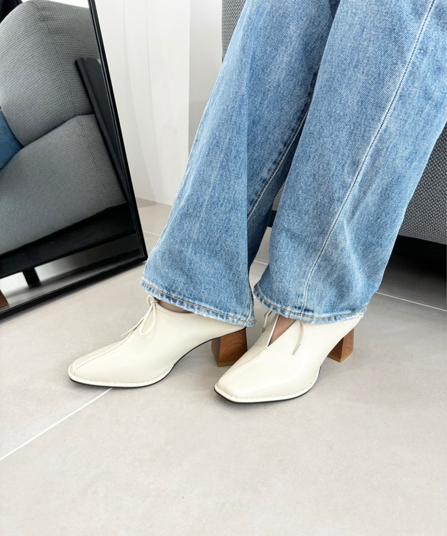 ORiental TRaffic「●2024秋冬新作●ウッドヒール甲深パンプス/41307」|パンプス|