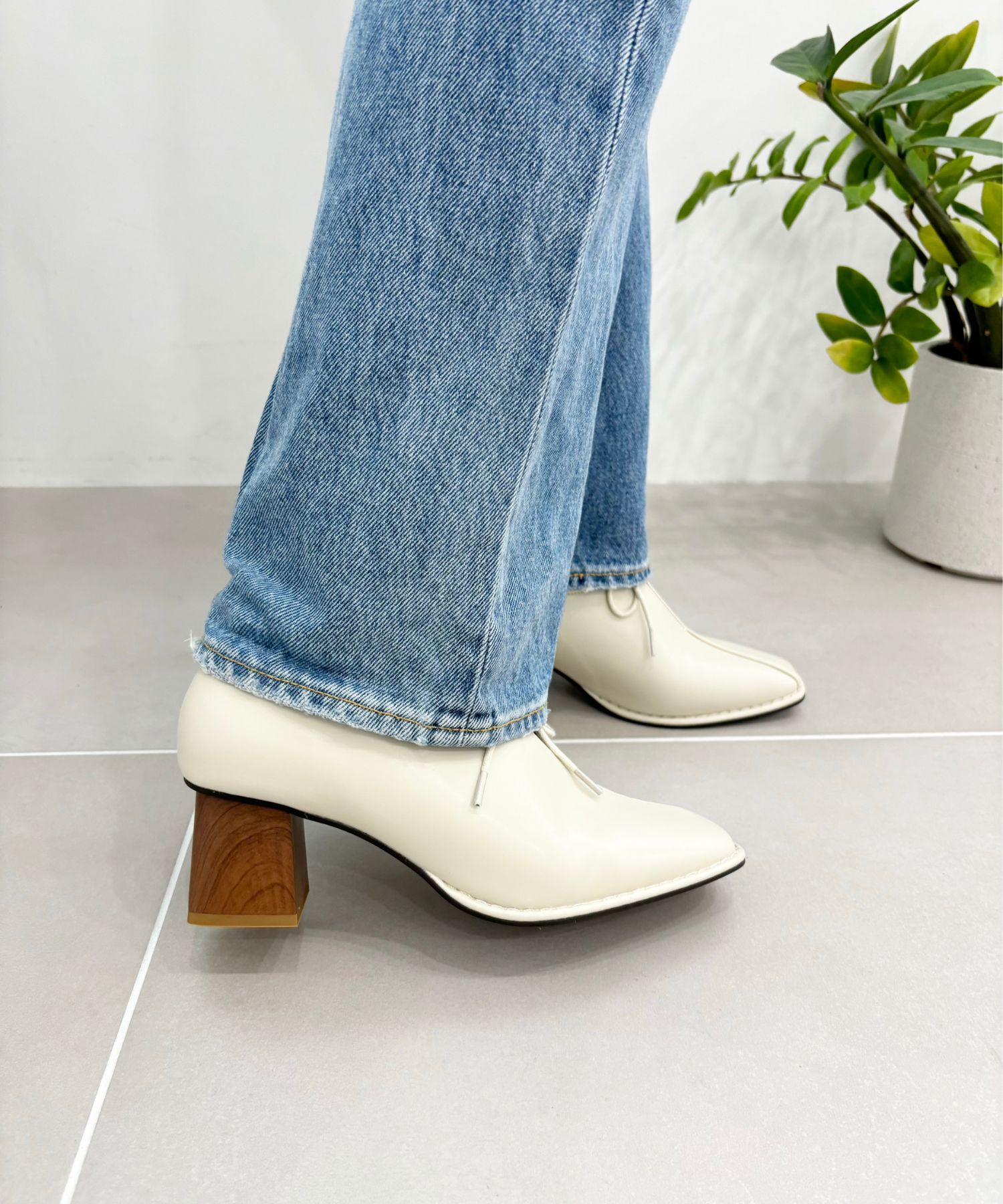 ORiental TRaffic「●2024秋冬新作●ウッドヒール甲深パンプス/41307」|パンプス|