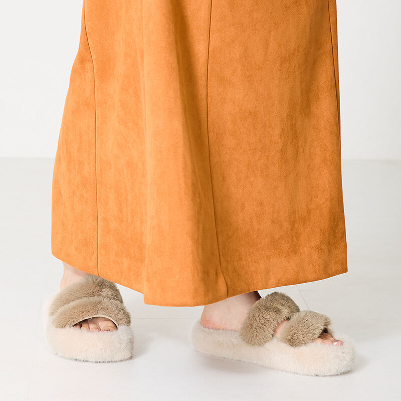 ORiental TRaffic「2024秋冬新作ダブルベルトファーサンダル/41317」|サンダル|