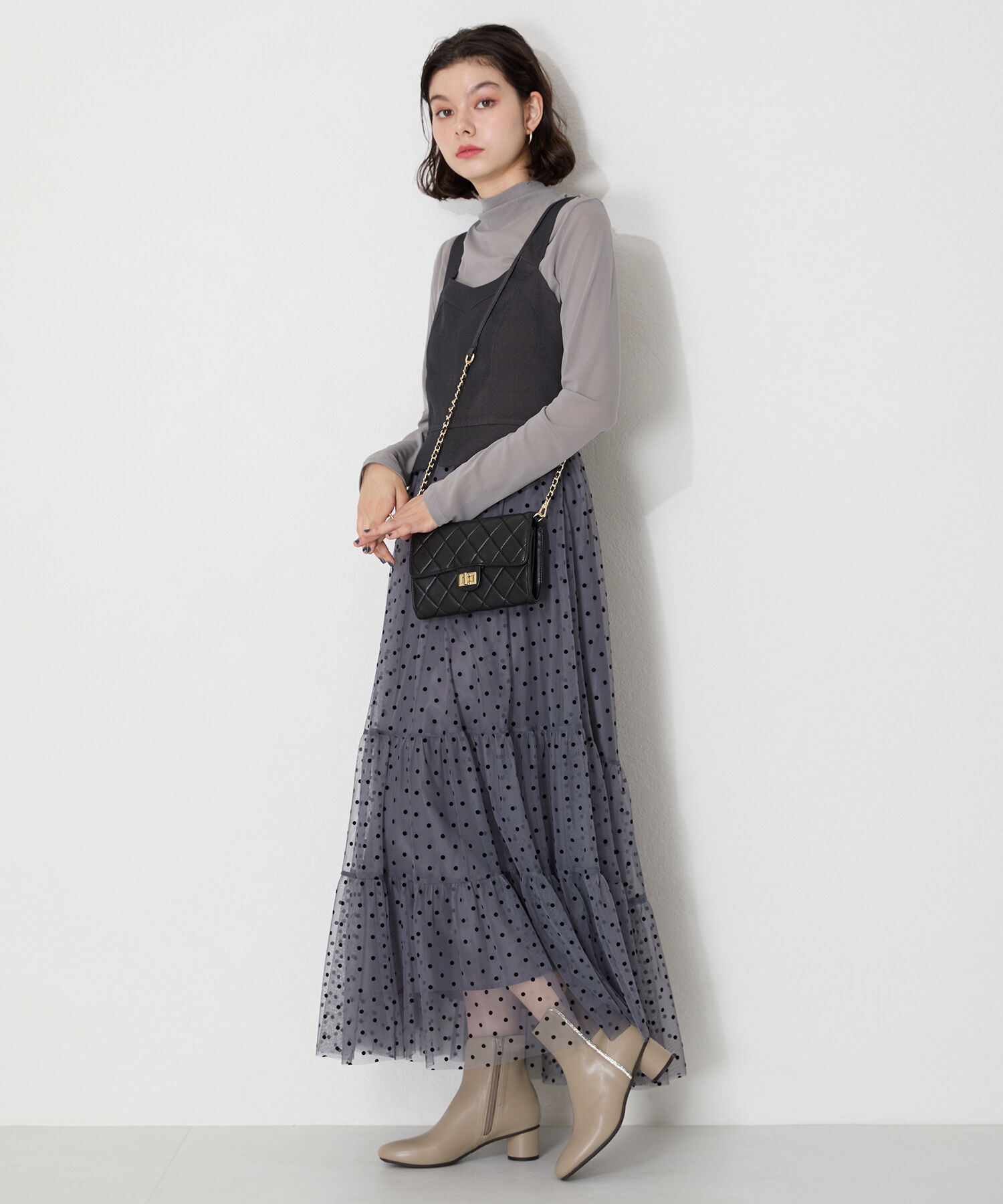 WA Oriental TRaffic「●2024秋冬新作●ラインストーン切替ショートブーツ/42404」|ショートブーツ|