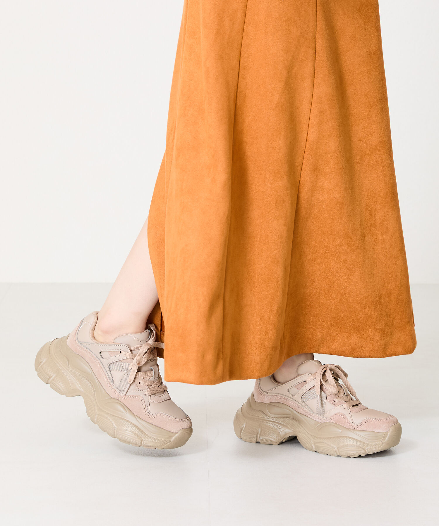 ORiental TRaffic「【アウトレット価格】ナイロンテープ厚底スニーカー/OT3745」|スニーカー|BEIGE