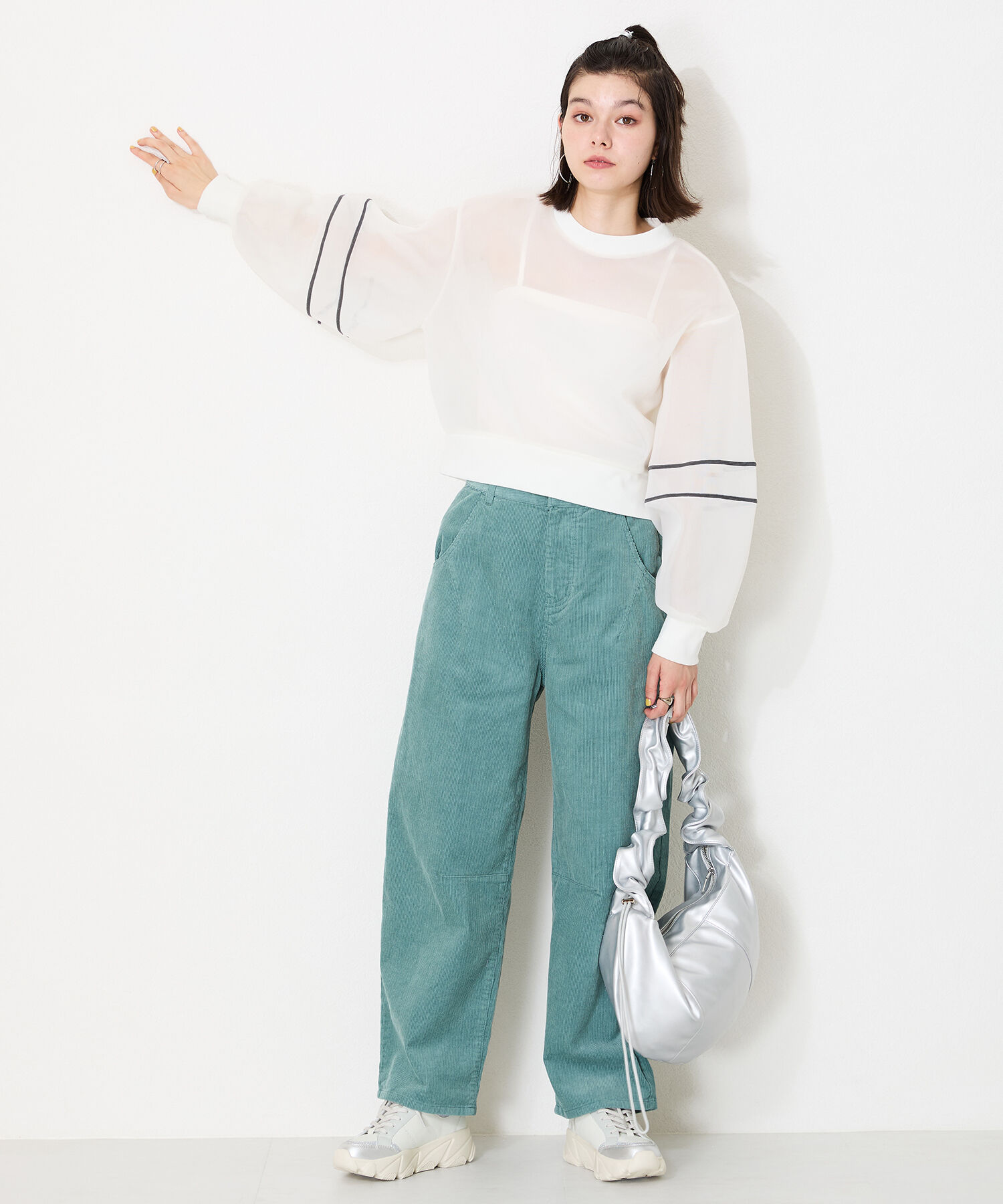 ORiental TRaffic「グリッター&times;スムース厚底スニーカー/OT3741」|スニーカー|