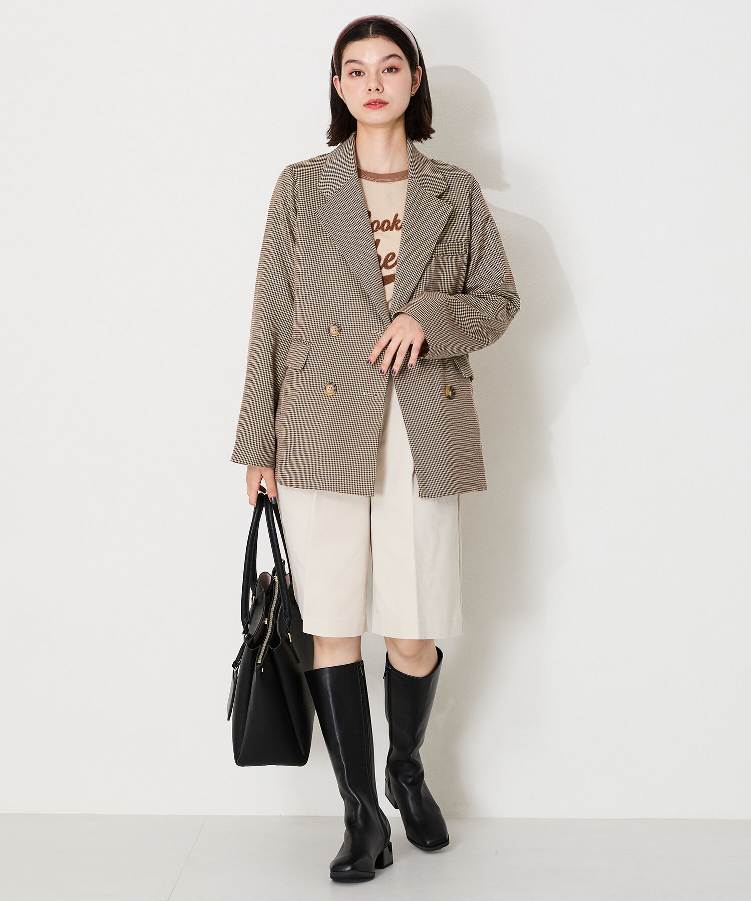 ORiental TRaffic「スクエアトゥ ミドルヒール ロングブーツ /41502 ヒール5ｃｍ」|ロングブーツ|