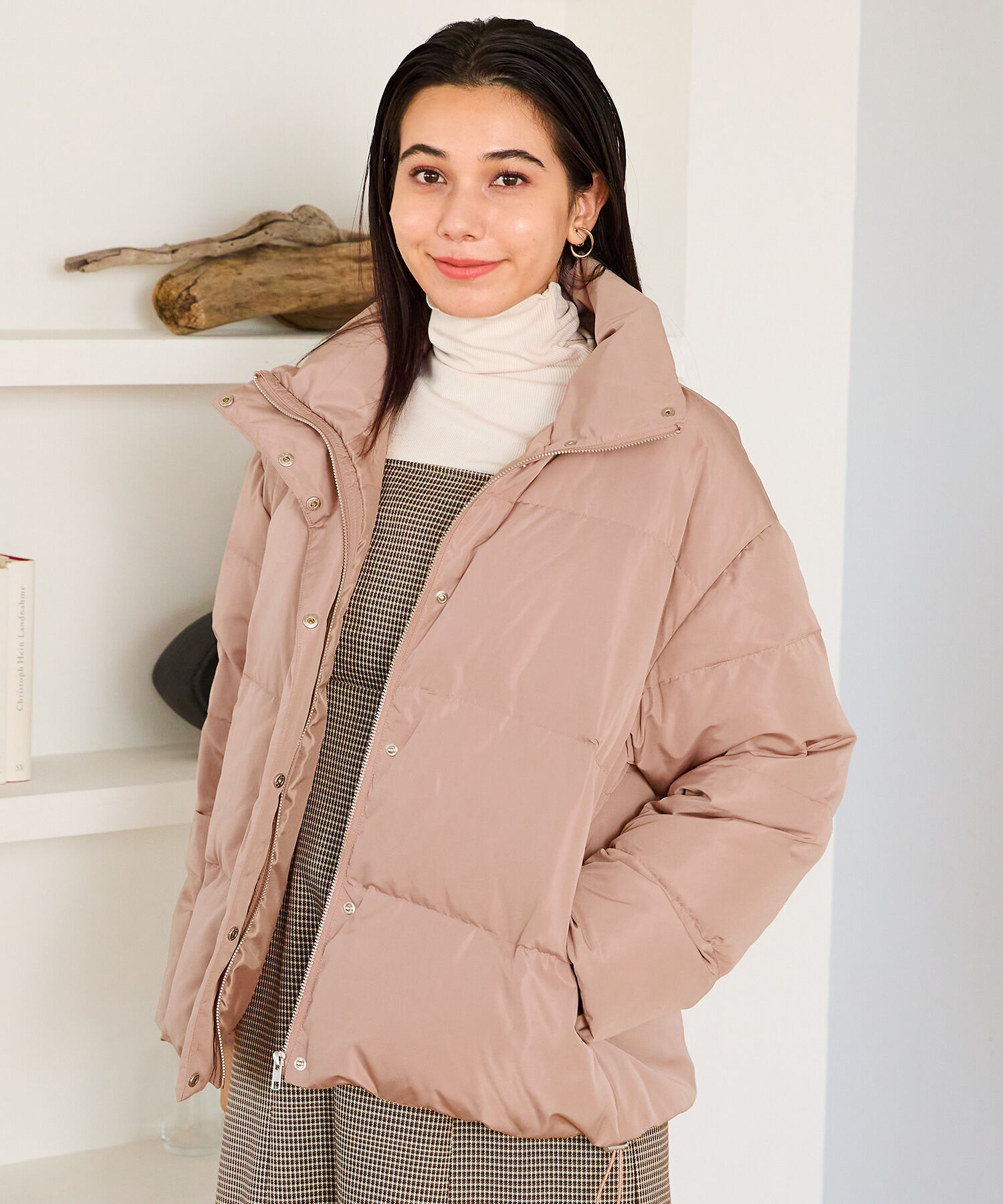 ORiental TRaffic「スタンドネック ボリューム ダウン ジャケット /MO43D01」|ダウン|