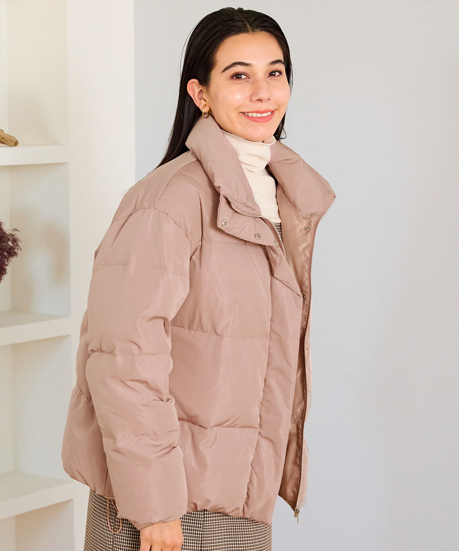 ORiental TRaffic「スタンドネック ボリューム ダウン ジャケット /MO43D01」|ダウン|