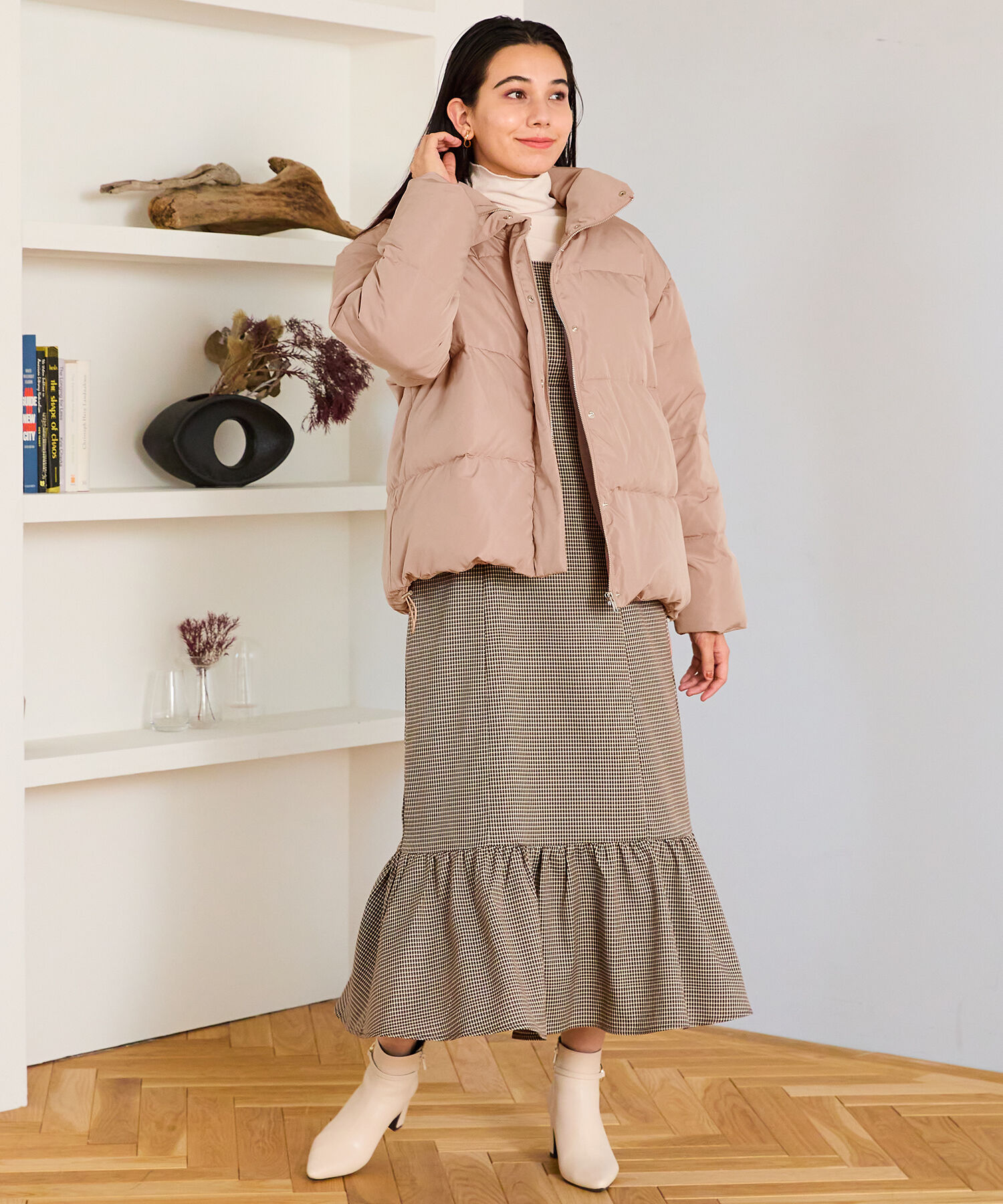 ORiental TRaffic「スタンドネック ボリューム ダウン ジャケット /MO43D01」|ダウン|