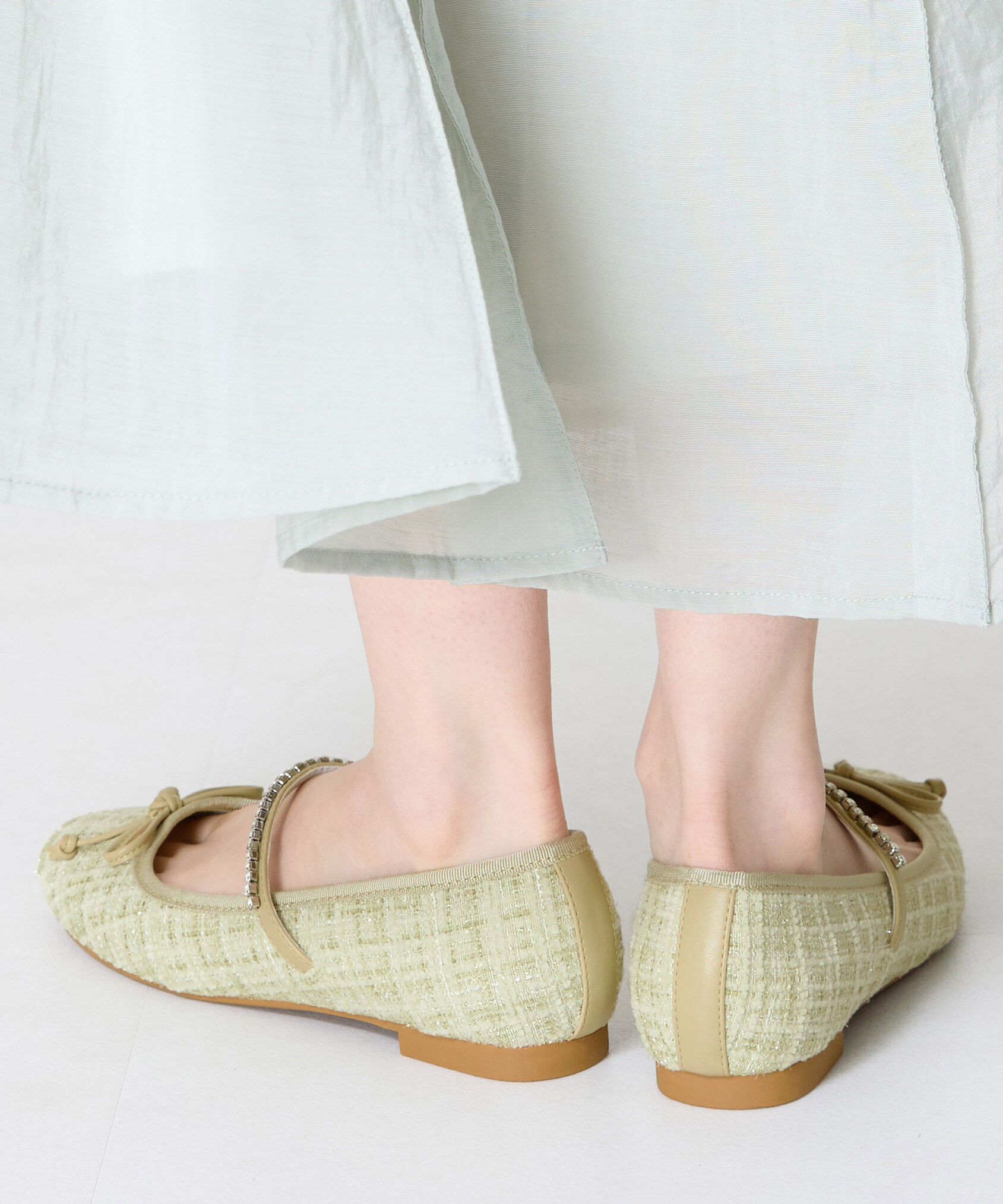 ORiental TRaffic「●2025春夏新作●ツイードバレエストラップパンプス/51106」|パンプス|