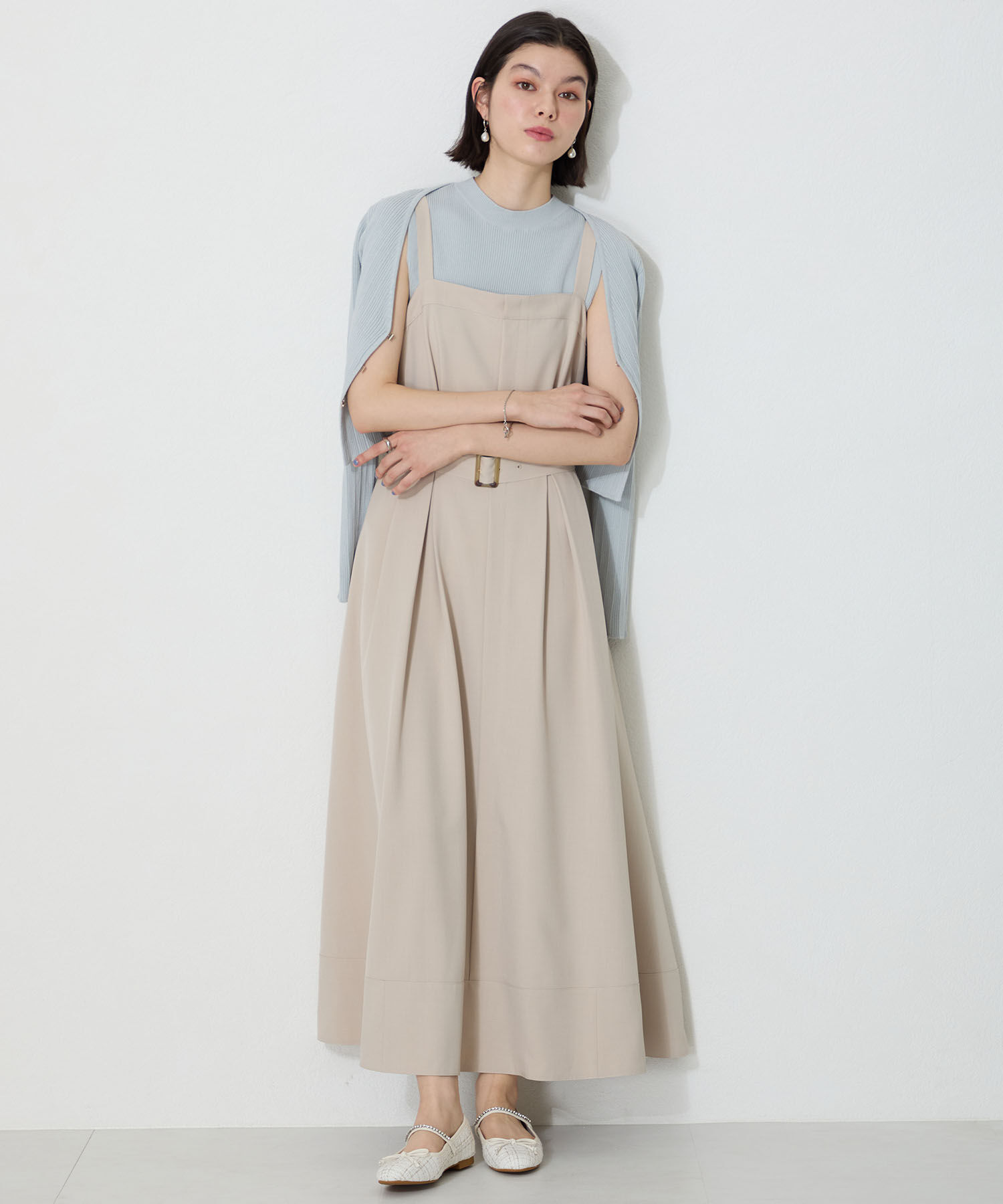 ORiental TRaffic「●2025春夏新作●ツイードバレエストラップパンプス/51106」|パンプス|