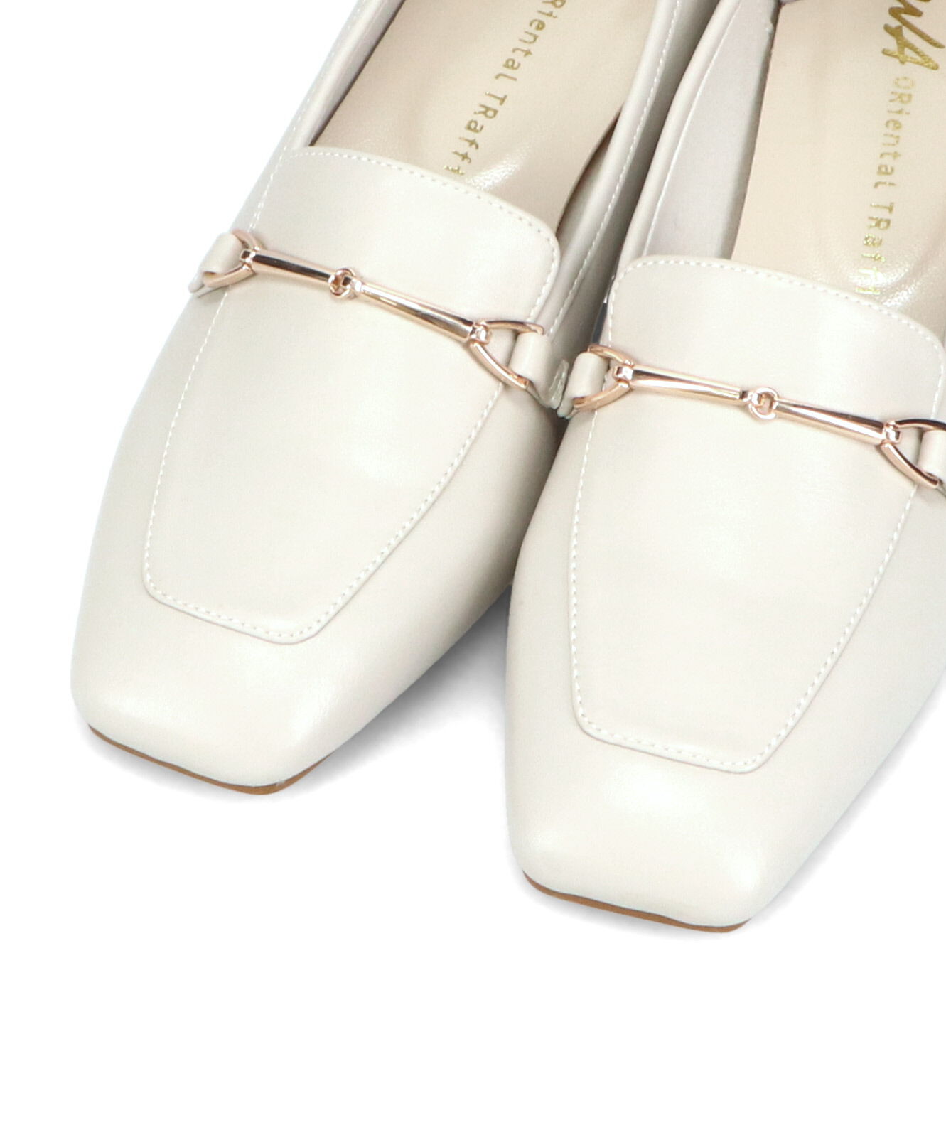 WA Oriental TRaffic「●人気シリーズ●メタリックラインビットヒールローファー/52101 ローファー」|パンプス|