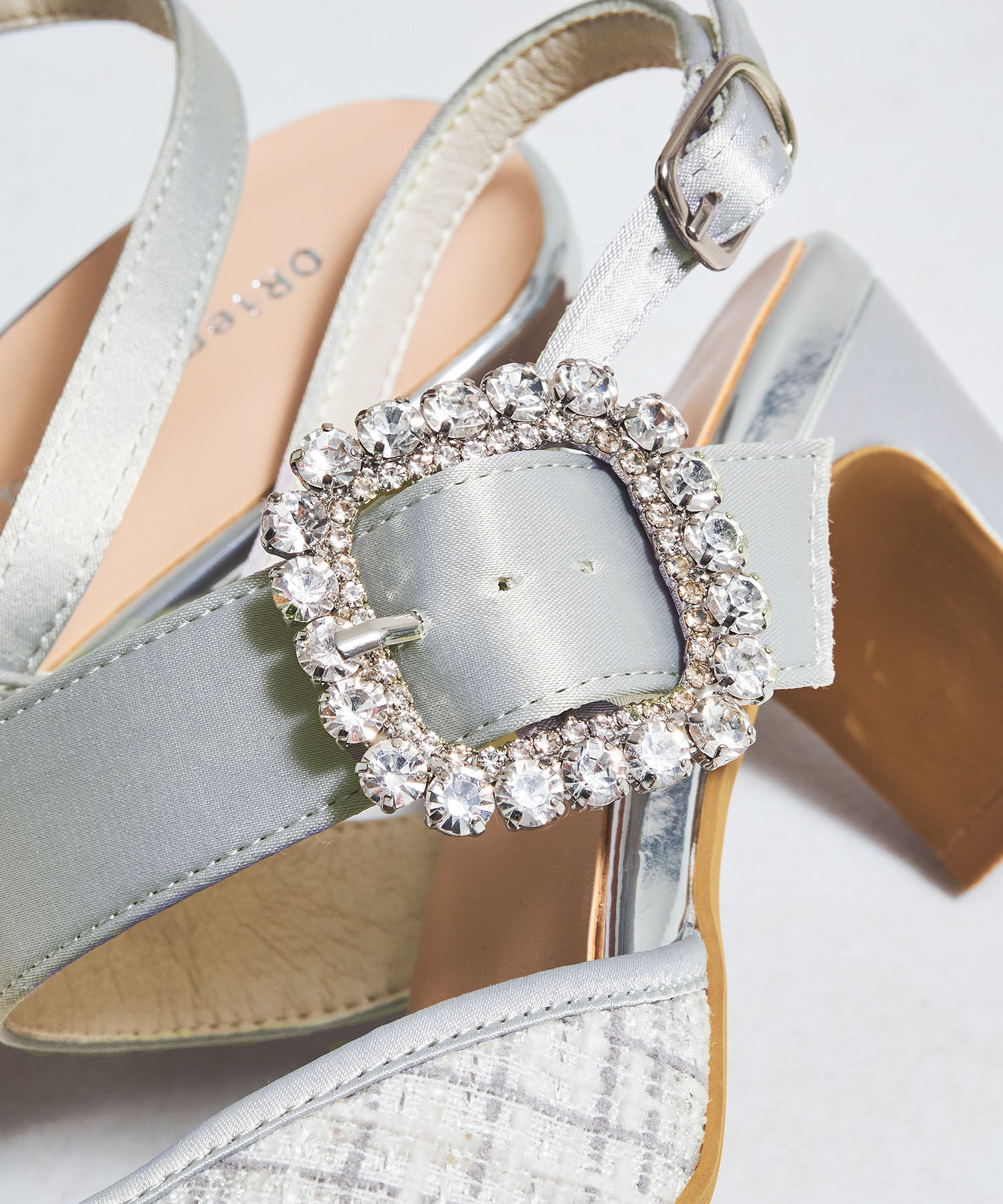 ORiental TRaffic「●2025春夏新作●ビジューストラップツイードパンプス/51115」|パンプス|